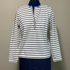 J.Crew Ruffle- Trimmed  Henley